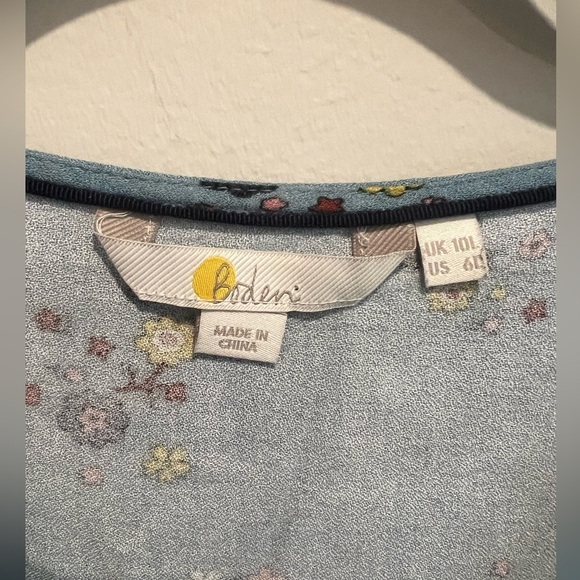 Biden Floral Blue Dress with 3/4 Sleeves size 6 - Picture 4 of 8